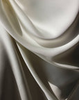 Fluid White Straight Cut Midi Skirt