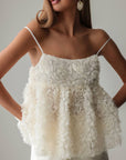 Ivory Satin Mini Skirt