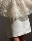 Ivory Satin Mini Skirt