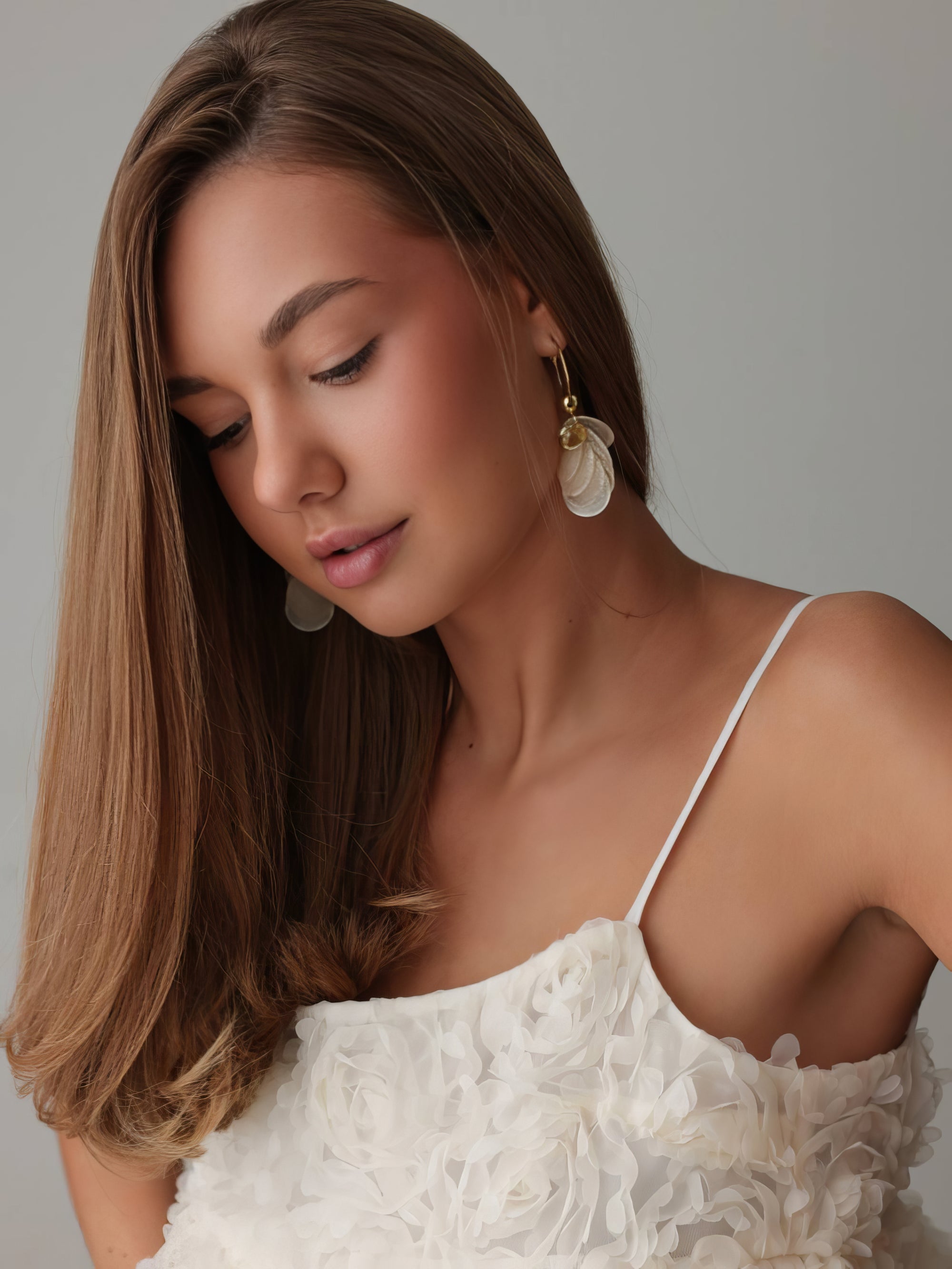 Ivory Satin Mini Skirt