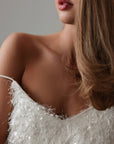 Grand Shimmering White Tulle Midi Skirt