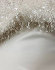 Grand Shimmering White Tulle Midi Skirt