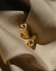 Golden Spiral Hoops Earrings