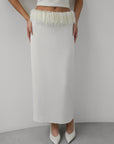 Fringe Glow Midi Skirt
