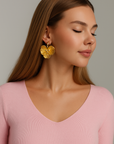 Golden Orchid Earrings