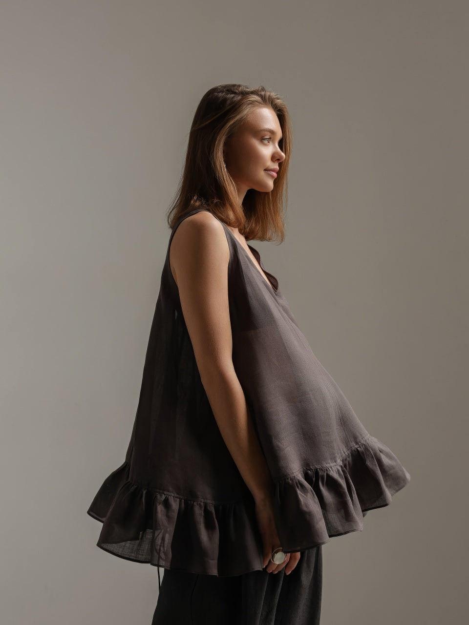 Ambra Ruffle Hem Top