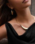 Golden Crescent Earrings