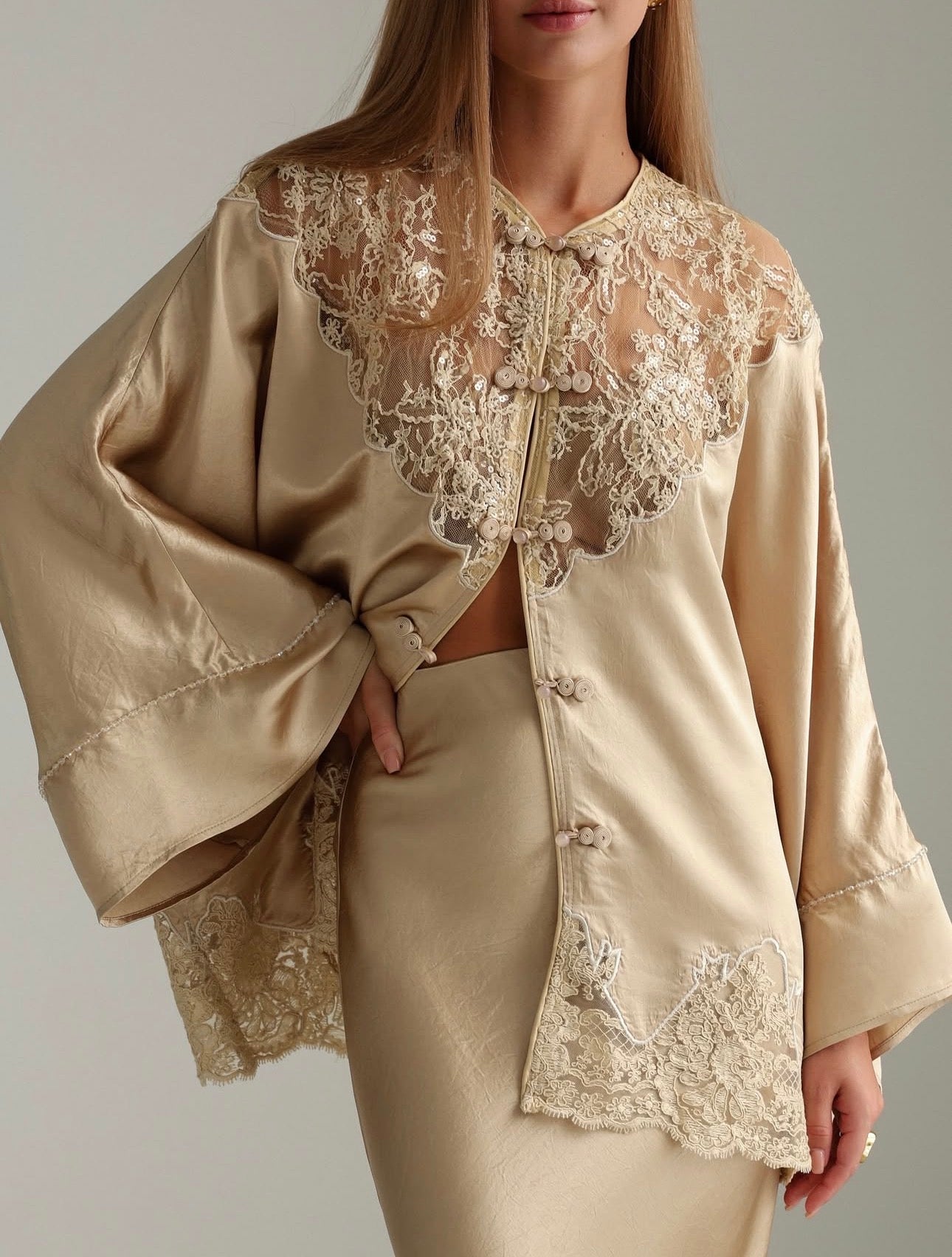 Golden Silk Kimono