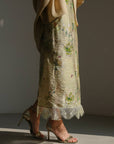 Falling Petals Embroidered Slip Dress