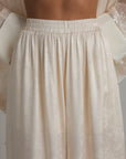 Jacquard Silk Palazzo Pants