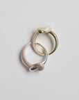 Silver Taupe Knot Ring