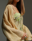 Falling Petals Embroidered Slip Dress