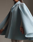 Cape Coat With Tie Neck