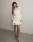 Frost Feather Mini Dress