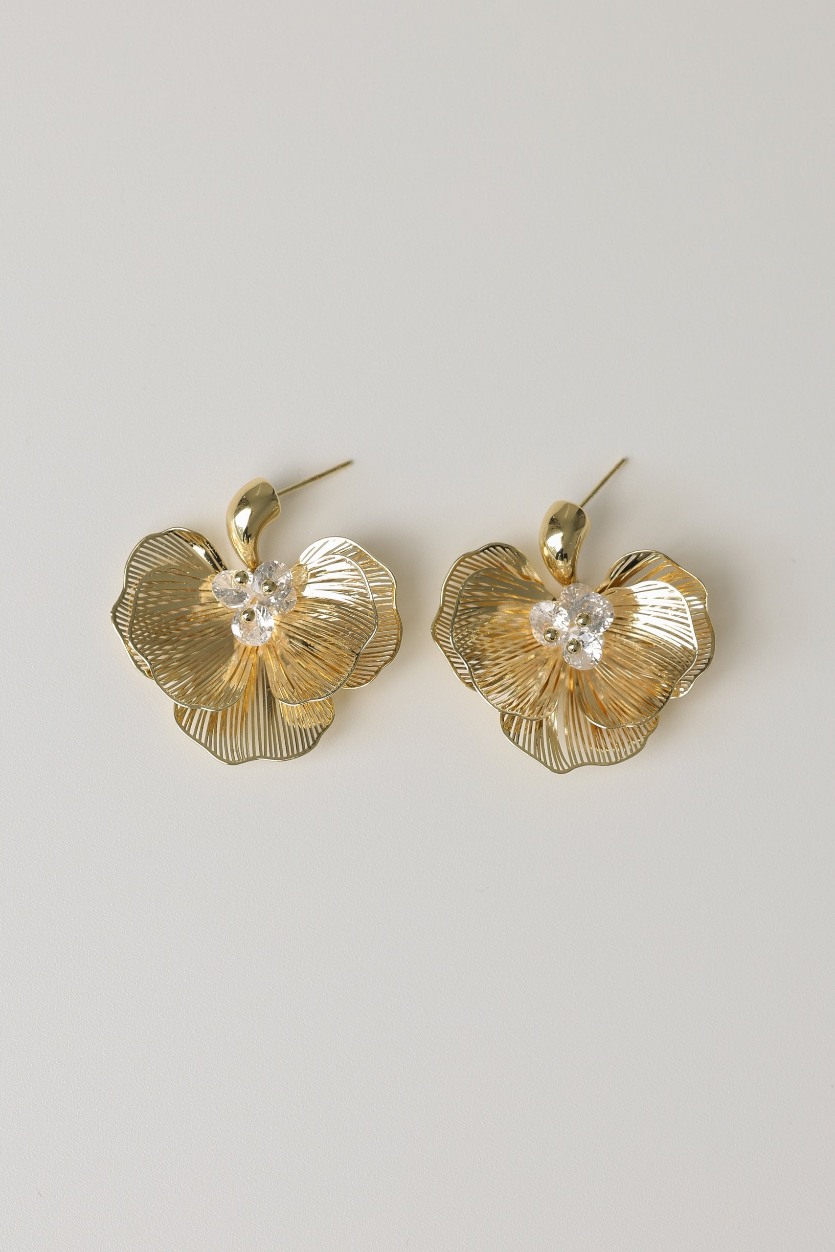Golden Orchid Earrings