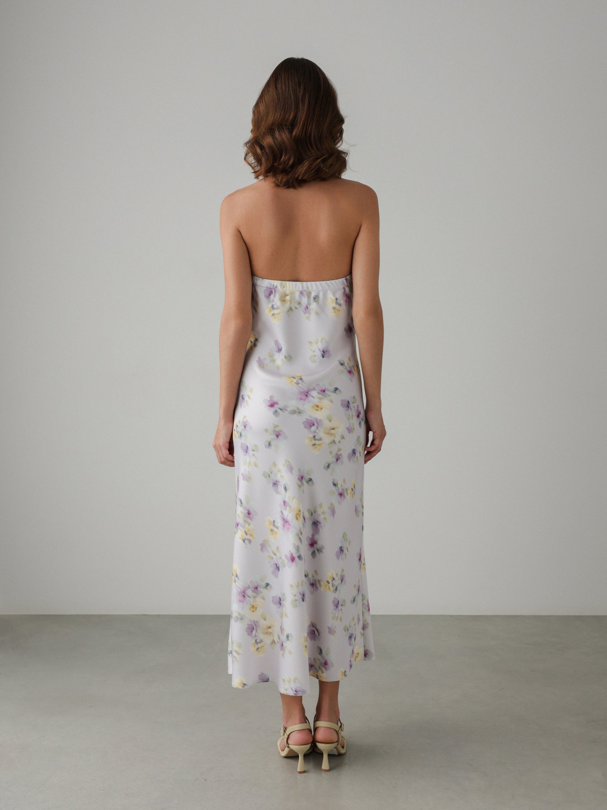 Floral Drape Slip Dress