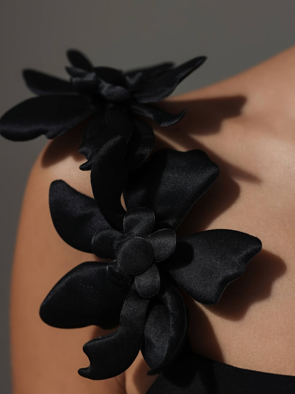 Black Floral Accent Dress