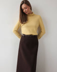 Mocha Line Midi Skirt