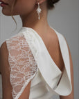 Lace-Drape One-Shoulder Top