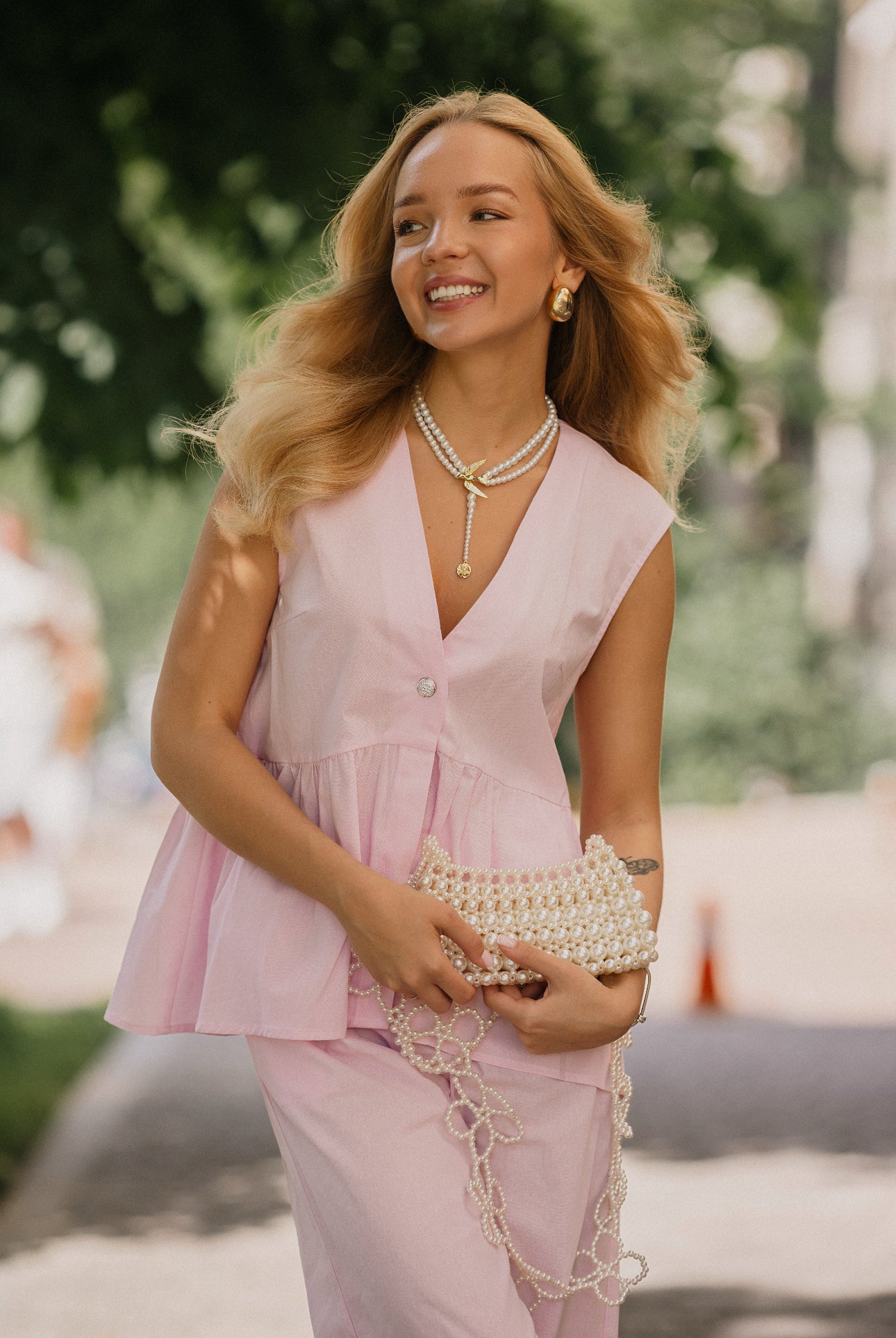 Blush Peach Cotton Set