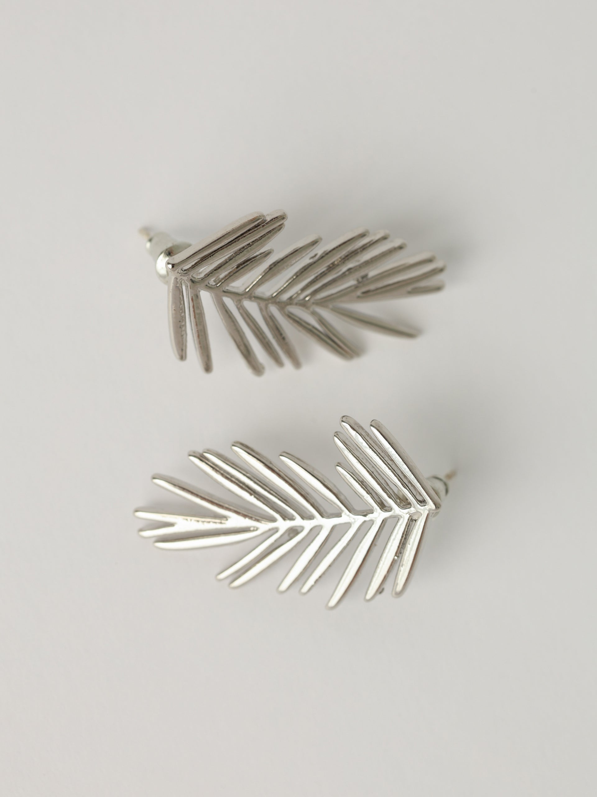 Silver Palm Earrings