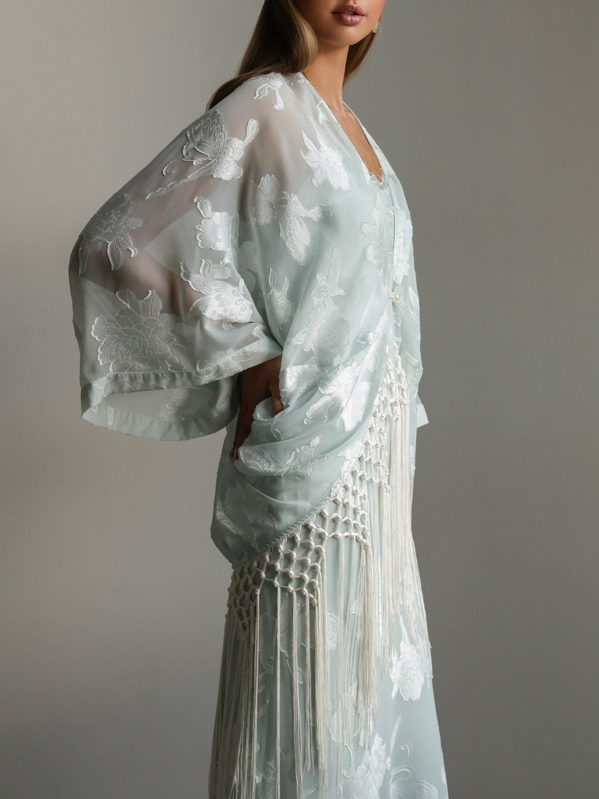Whispering Mint Kimono