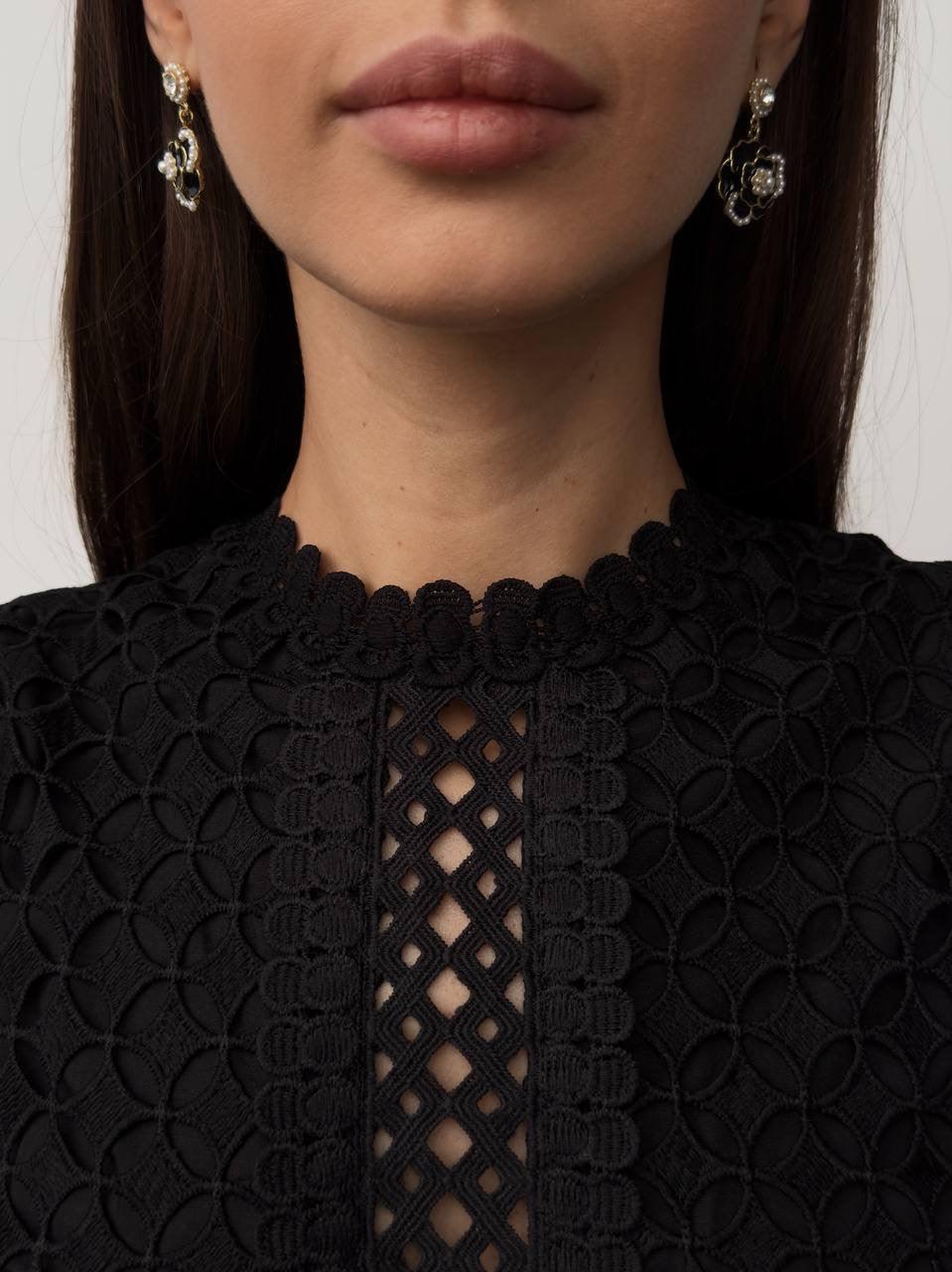 Elegant Black Lace Dress - GodBlessDress
