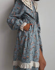 Vintage-Style Floral Dress - GodBlessDress