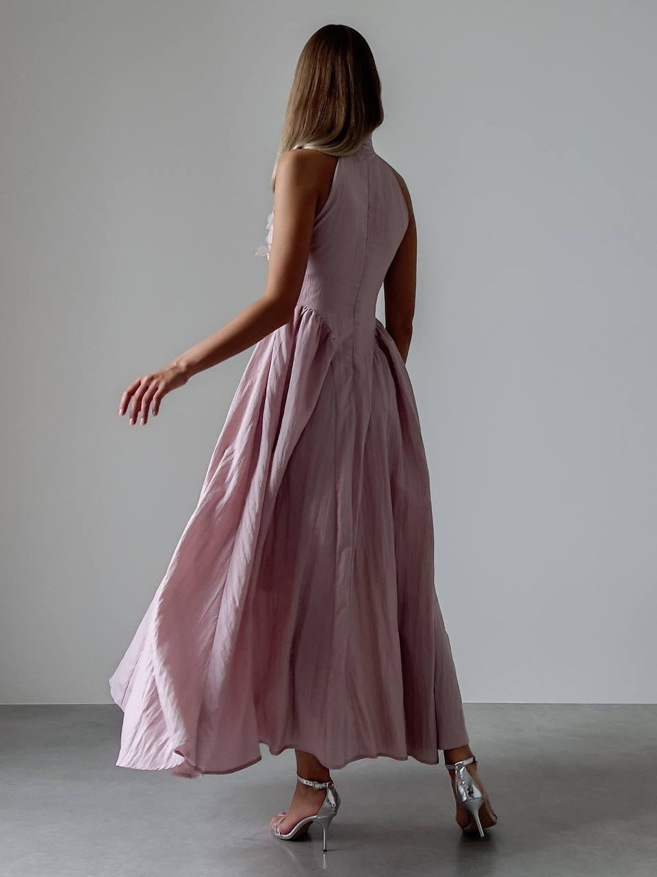 Lilac Blossom Halter Dress