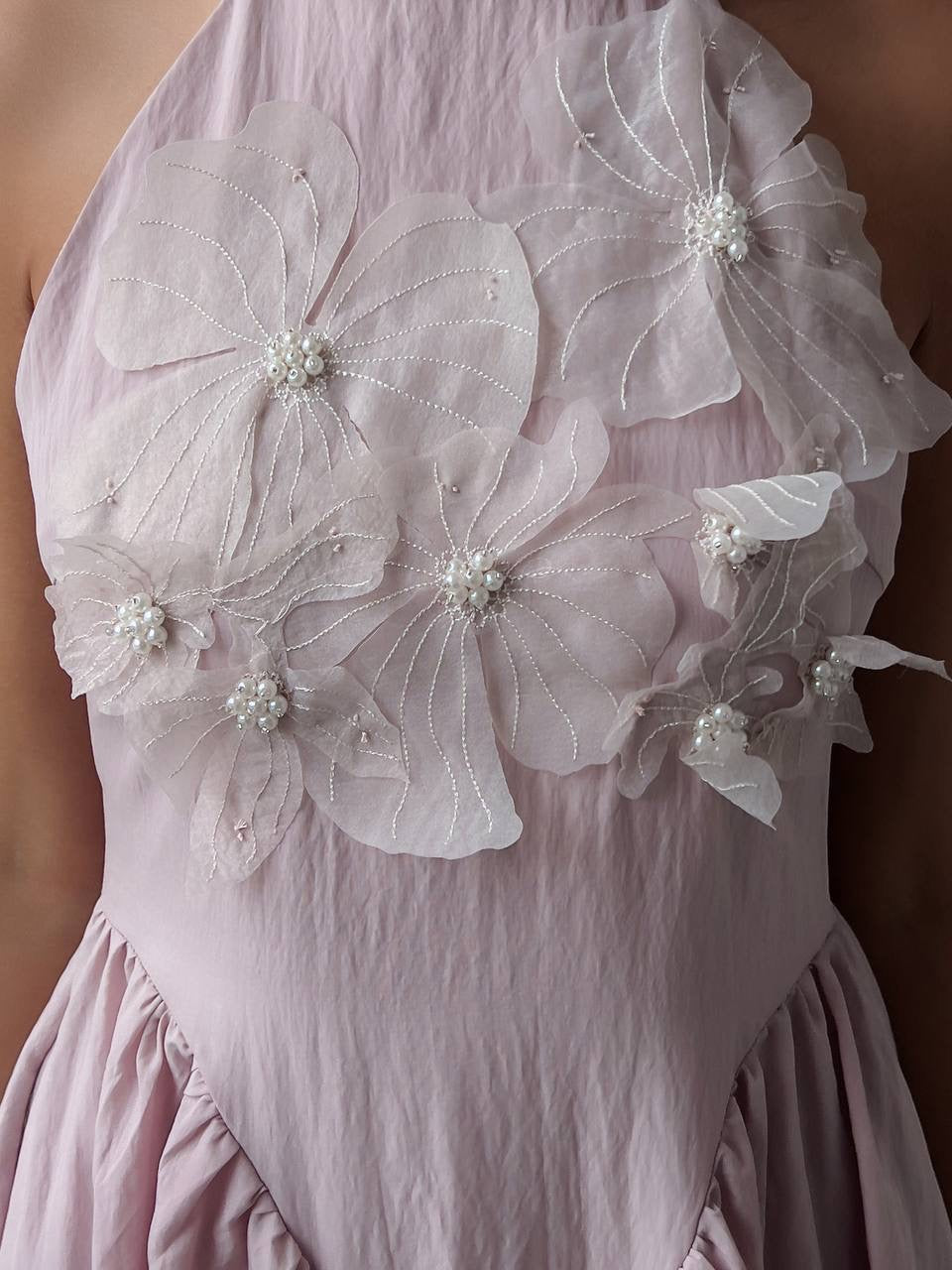 Lilac Blossom Halter Dress