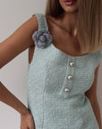 Elegantes mintgrünes Minikleid