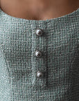 Elegantes mintgrünes Minikleid