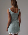 Elegantes mintgrünes Minikleid