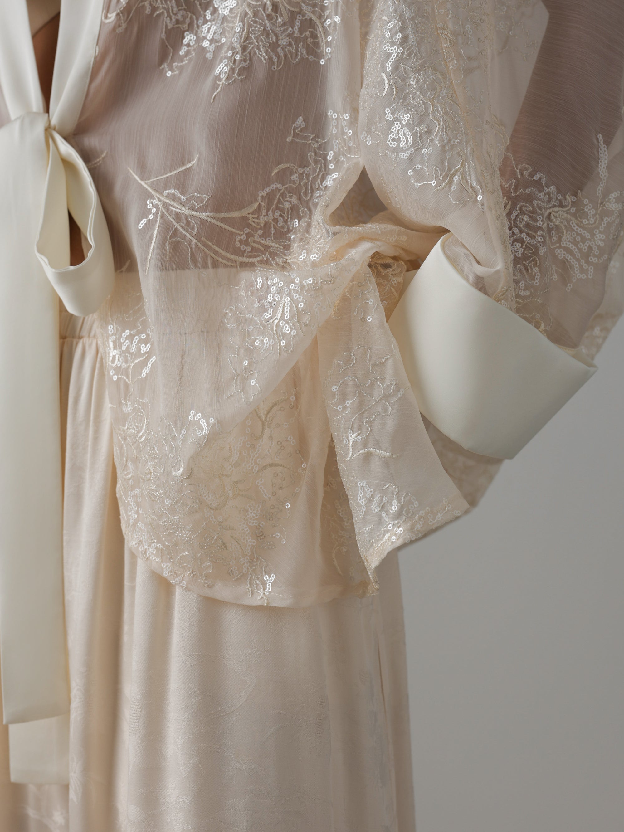 Sequin Satin Kimono