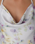 Floral Drape Slip Dress