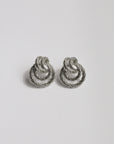 Twisted Silver Bloom Earrings