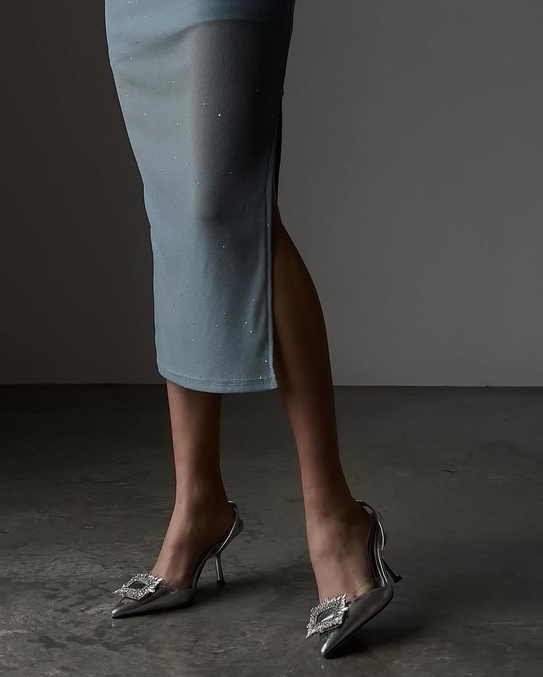 Celeste Mesh Midi Dress