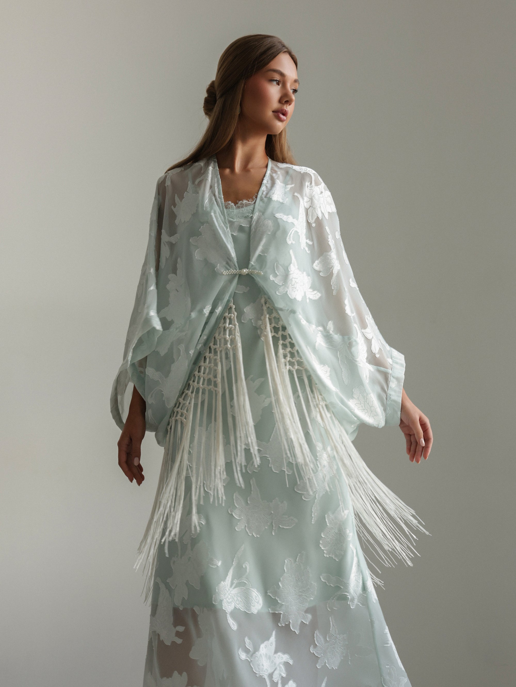 Whispering Mint Kimono