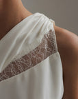 Lace-Drape One-Shoulder Top