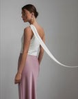 Lace-Drape One-Shoulder Top