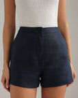 Midnight Linen Shorts