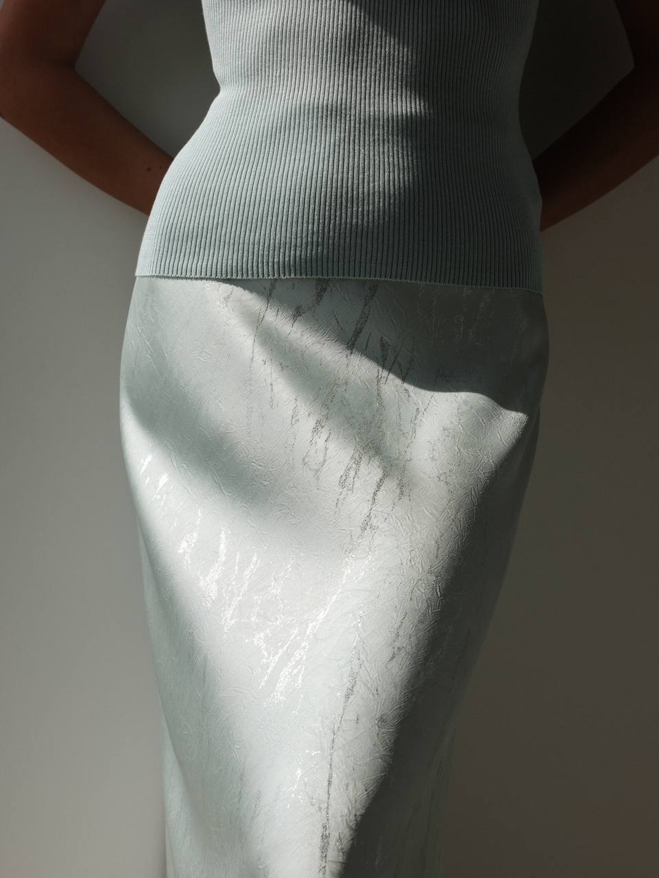 Marble Satin Skirt