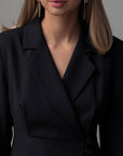 Chic Blazer Dress with Pleated Skirt.