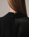Satin Accent Blazer Dress