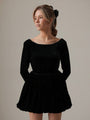 Velvet Elegance Black Blouse