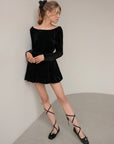 Velvet Elegance Black Blouse