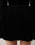 Velvet Elegance Black Blouse