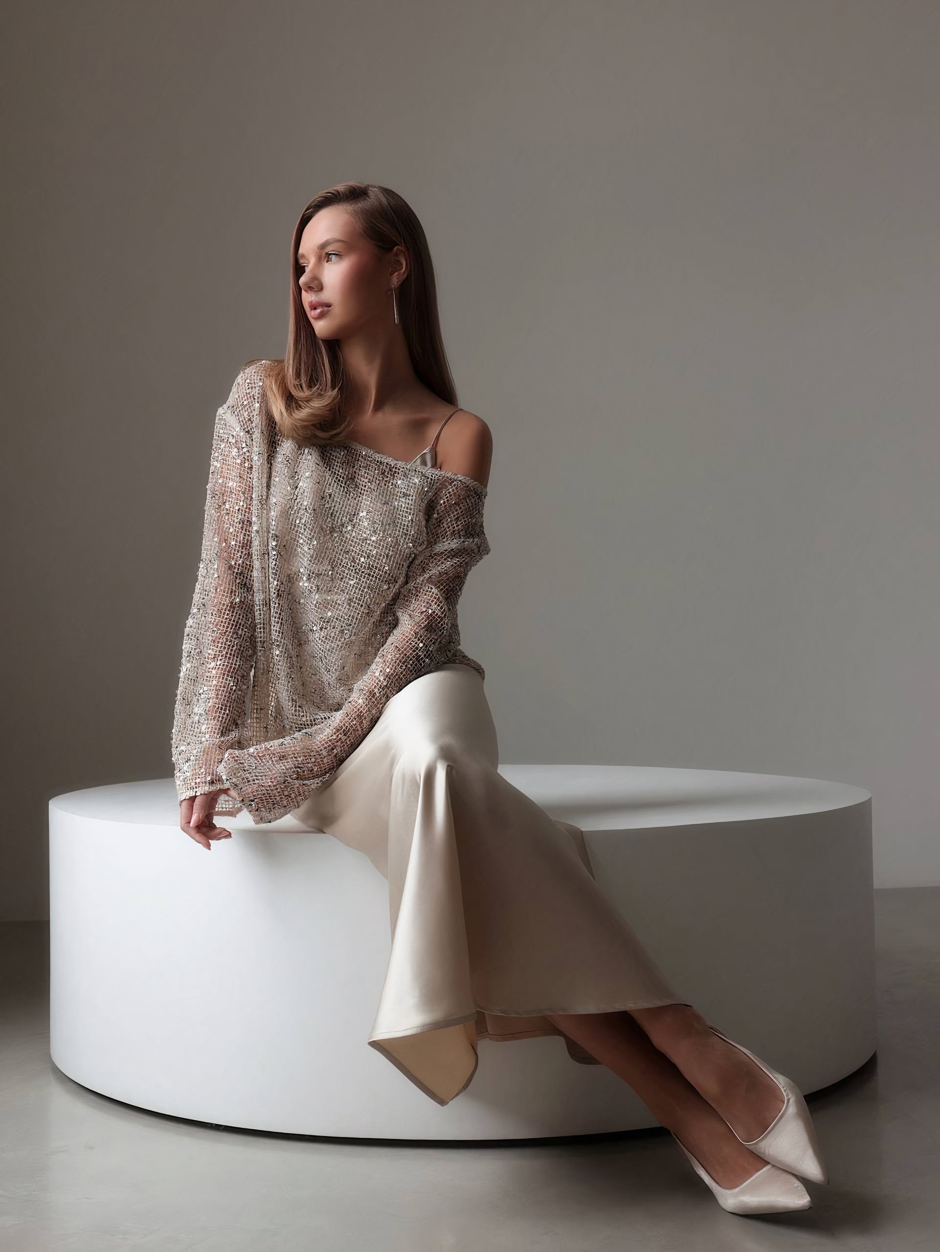Shimmering Elegance Sequin Blouse