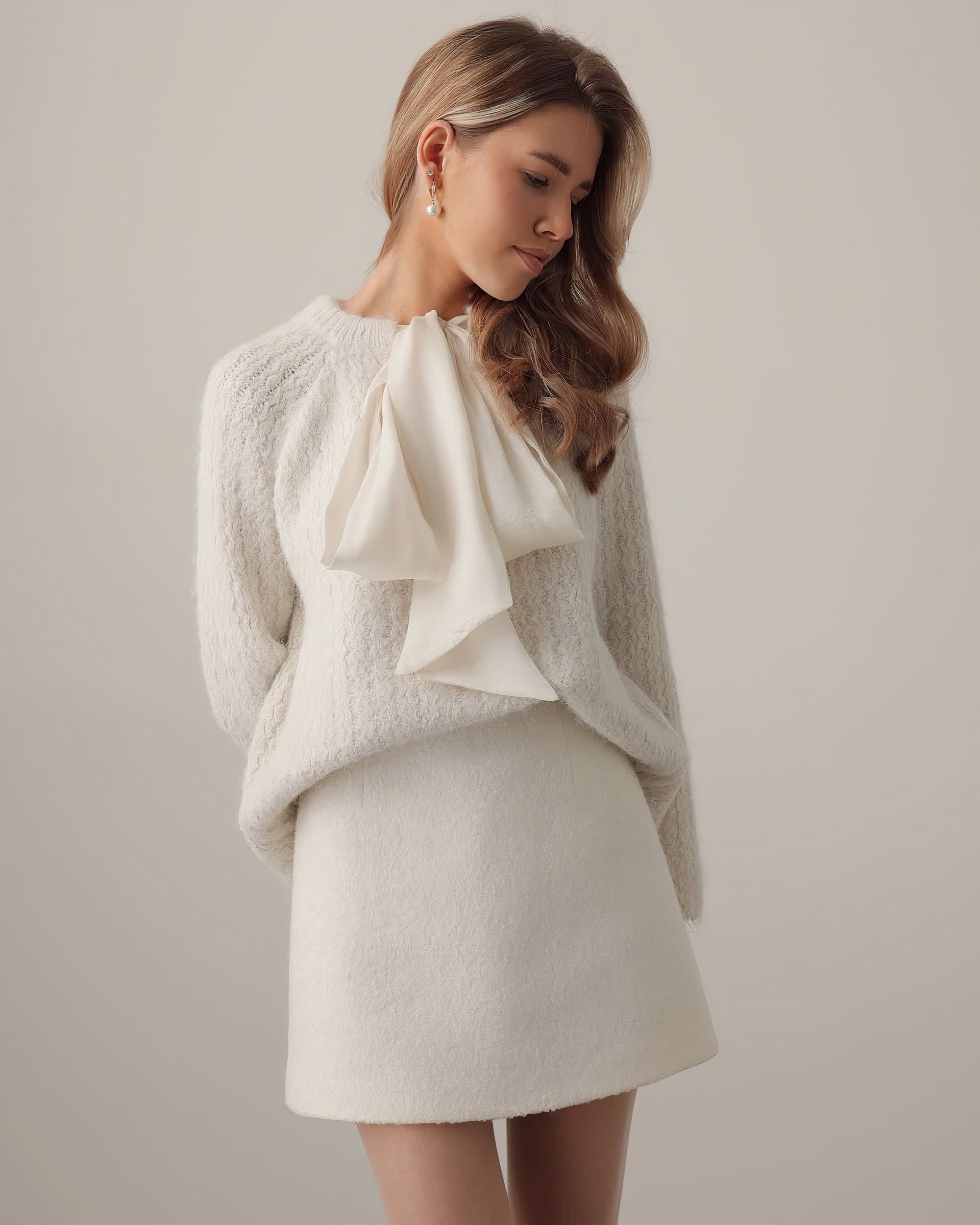 Soft Elegance Bow-Detail Sweater