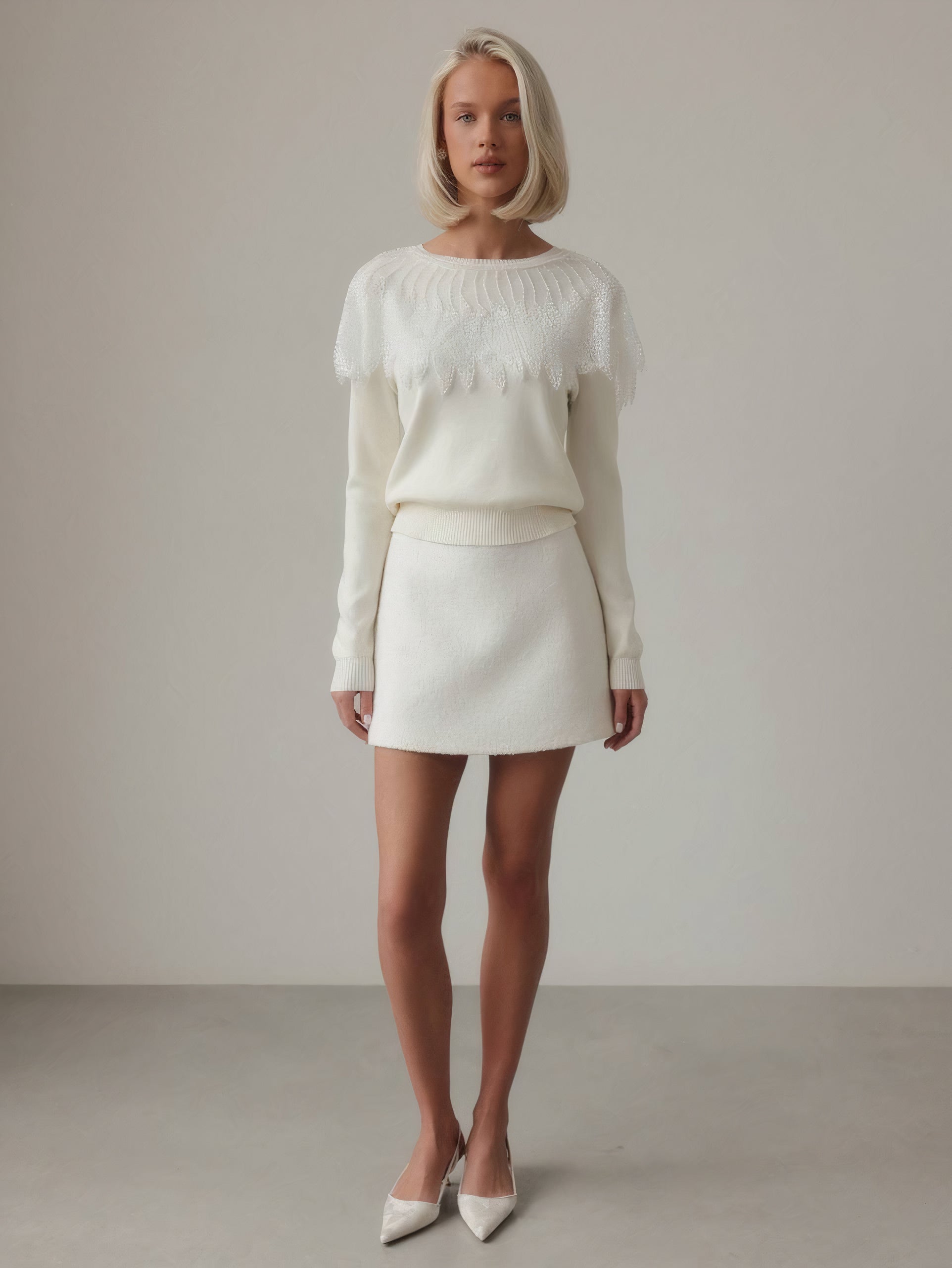 Sparkling Elegance Embellished Sweater
